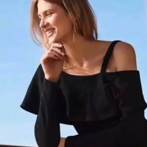 Anthropologie Asymmetrical Ruffle Top